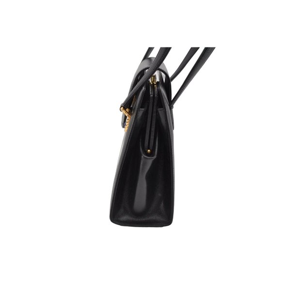 Gucci black leather top handle Kelly bag with blue lapis - Picture 6 of 16